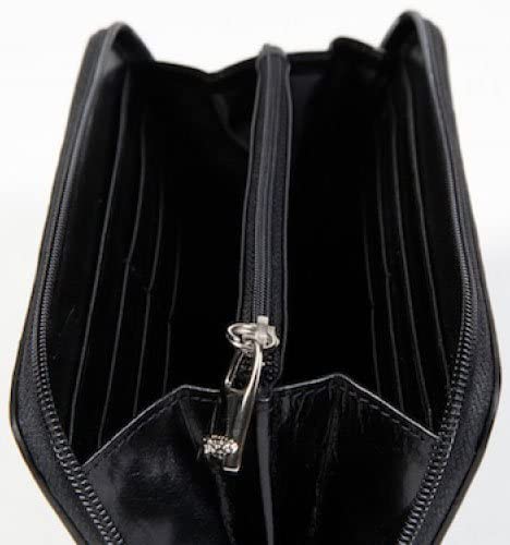 Bosca Old Leather Collection Zip Around Wallet Black 2477-59