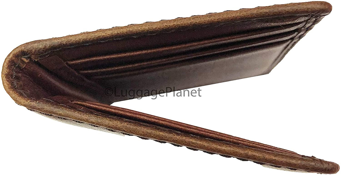 Osgoode Marley RFID 8 Pocket Bifold Credit Card Mens Leatehr Wallet - Distressed 1308