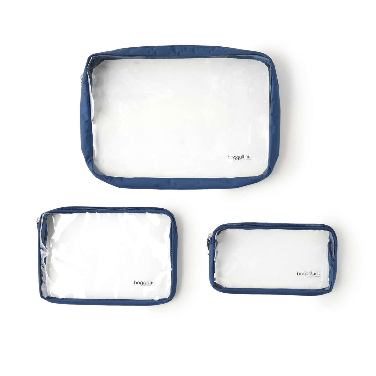 Baggallini  Clear Pouches Travel Accessory Cosmetic Bag CTP485