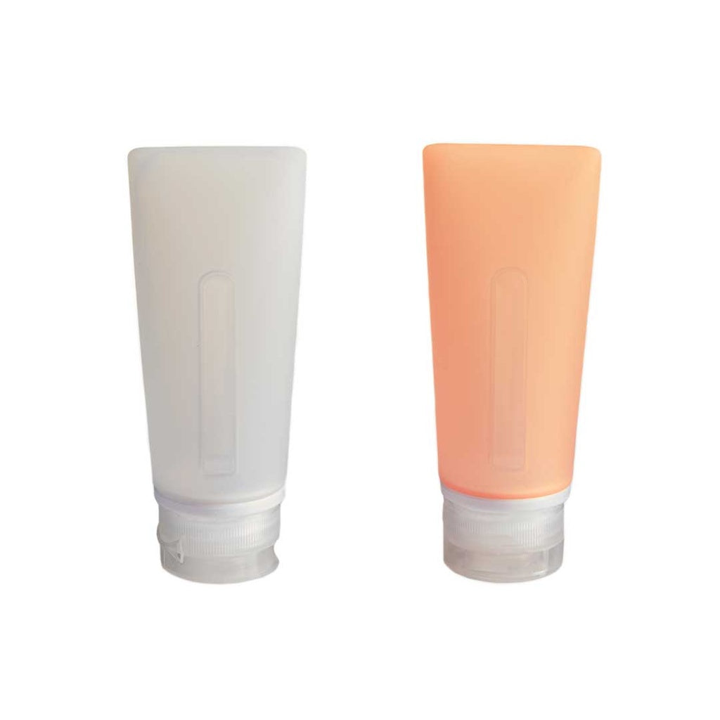 Talus 3 oz Silicone Travel Bottles (Peach Two Pack) ST-CV56-PEA