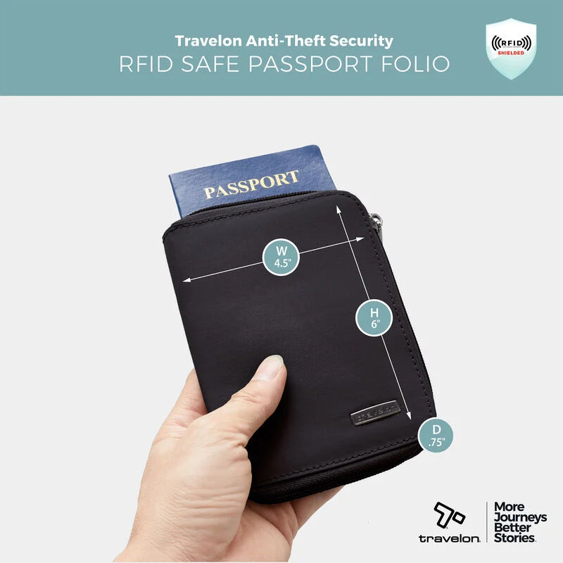Travelon RFID Passport Zip Wallet43401