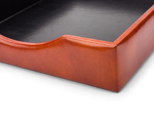 Bosca Cognac Leather Letter Tray without Lid 732-32