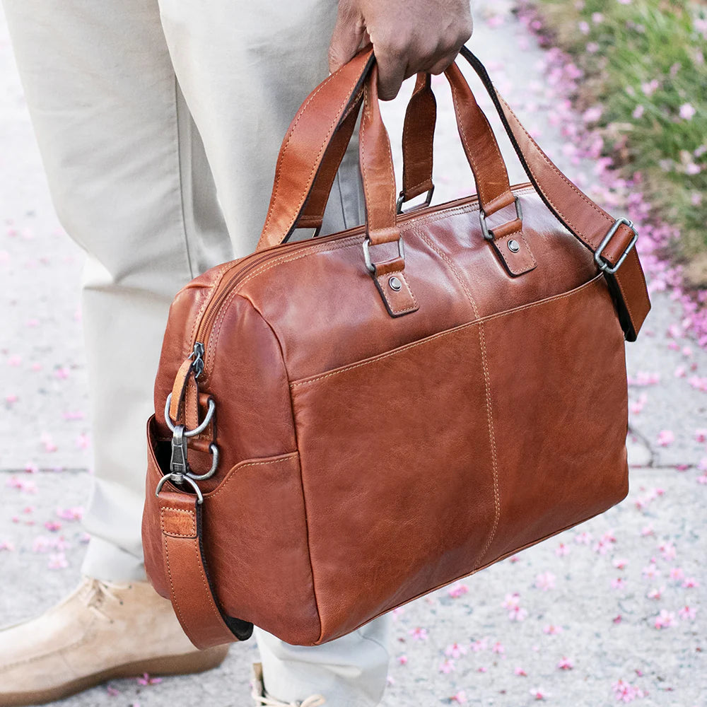 Jack George Leather Day Duffle Bag 7318
