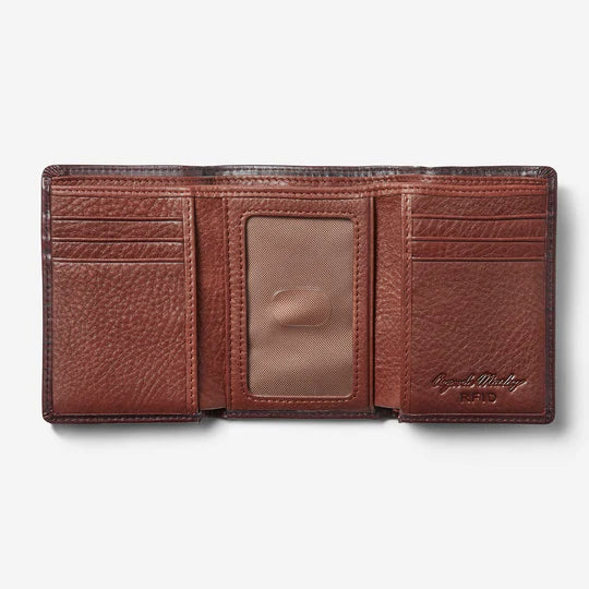 Osgoode Marley Cashmere RFID Blocking Mens Tri-Fold Leather Wallet 1234 Black