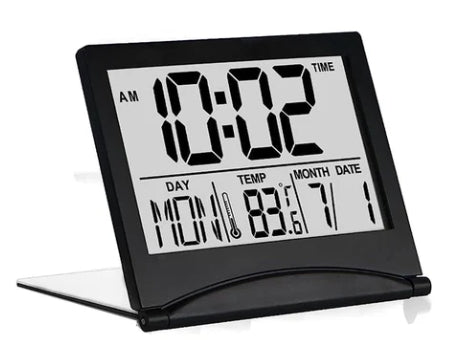 Voltage Valet LCD Travel Alarm Clock