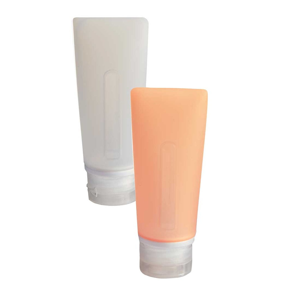Talus 3 oz Silicone Travel Bottles (Peach Two Pack) ST-CV56-PEA