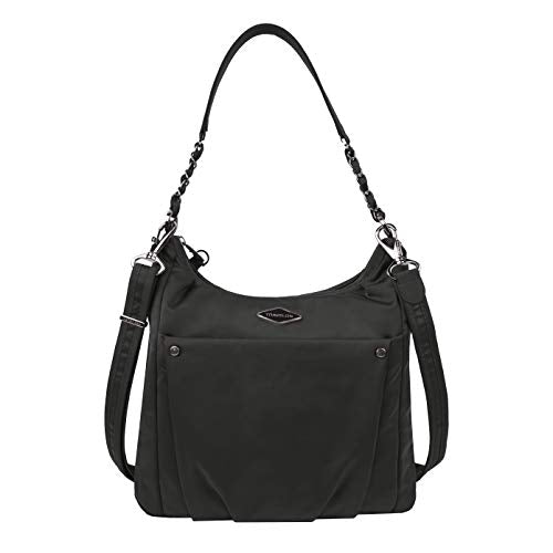 Travelon Hobo Crossbody Bag, Black, One Size 43408