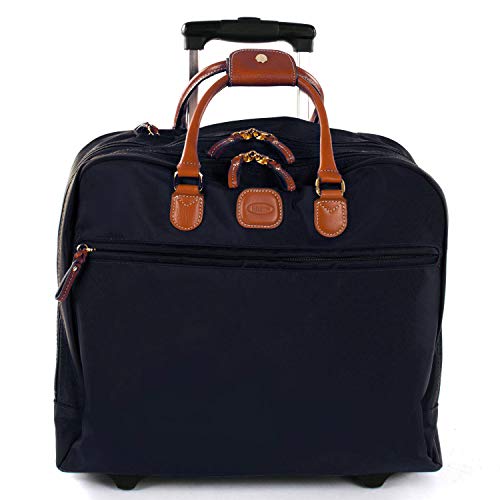Bric's X-Bag / X-Travel 2.0 - Pilot Bag - Rolling Carry On Luggage - Business - 14 x 15.5-Inch Luggage Laptop Bag, Navy