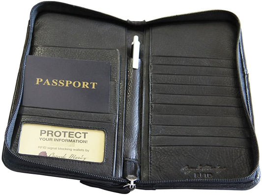 Osgoode Marley RFID Zipper Travel Organizer Black 1202