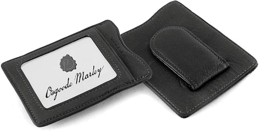 Osgoode Marley Mens Magnetic Money Clip Bifold Wallet (Black) 1560