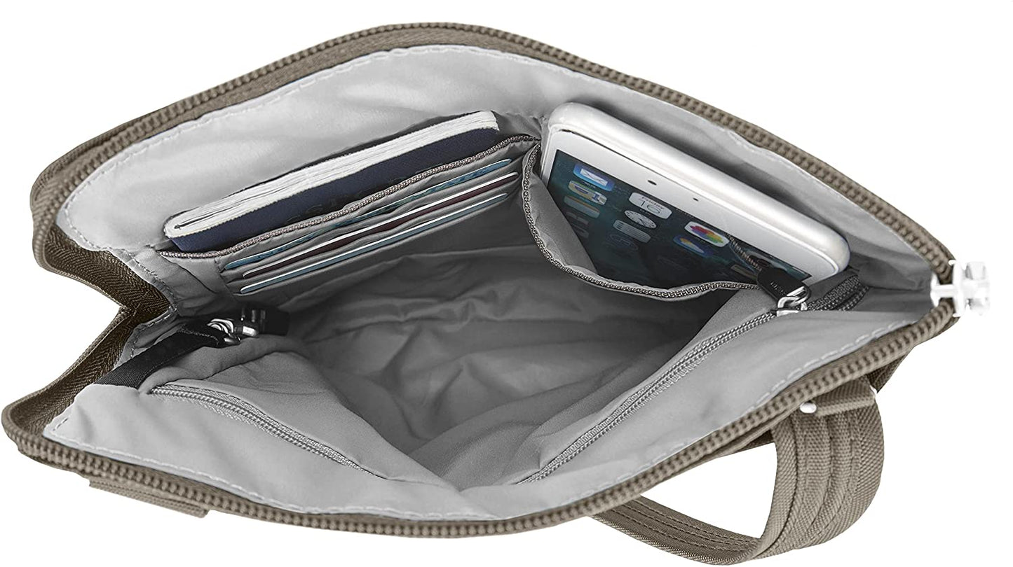 Travelon Anti-theft Classic Slim Dbl Zip Crossbody Bag 43116