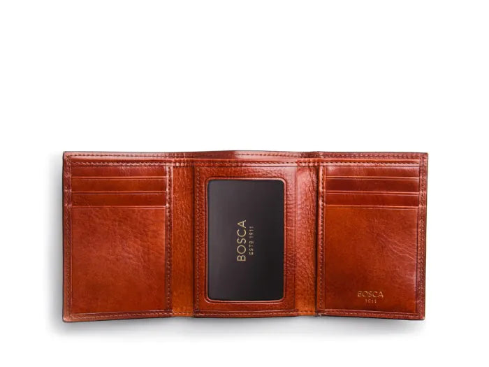 Bosca Double I.D Trifold Old Leather Cognac 53-32